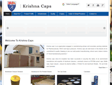 Tablet Screenshot of krishnacaps.com